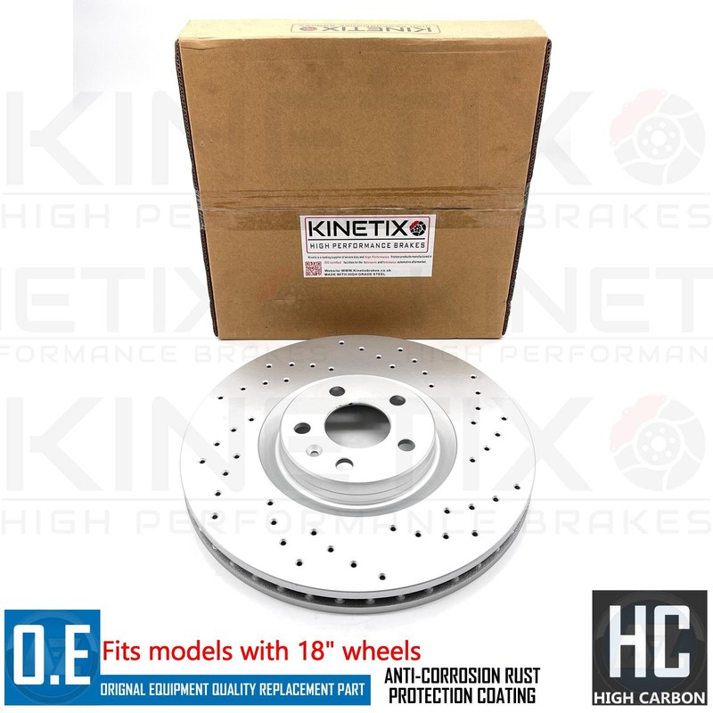 FOR VOLVO V60 V90 B5 R-DESIGN FRONT REAR DRILLED BRAKE DISCS PADS 345mm 320mm gallery