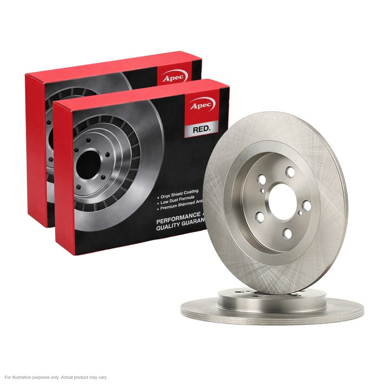 2X APEC Rear Brake Discs for TOYOTA URBAN CRUISER 2009-14 279mm Solid DSK2987