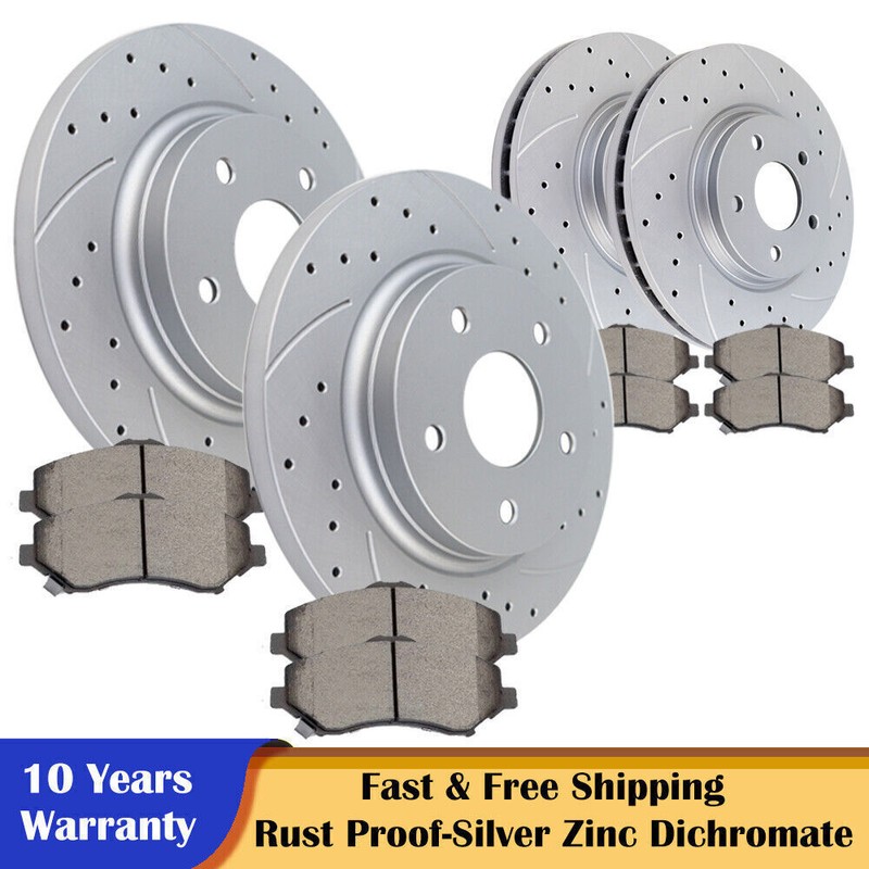 Front Rear Rotors and Brake Pads for Dodge Grand Caravan Journey Chrysler Olds.