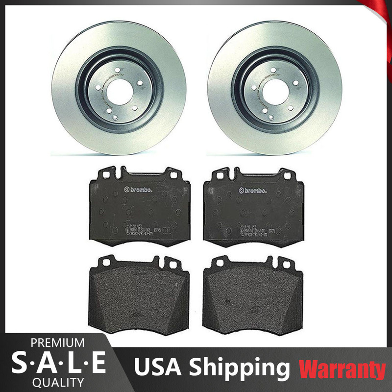 Brembo Front Brake Kit 345mm Disc Rotors Low-Met Pads For MB A209 C209 CLK500 V8