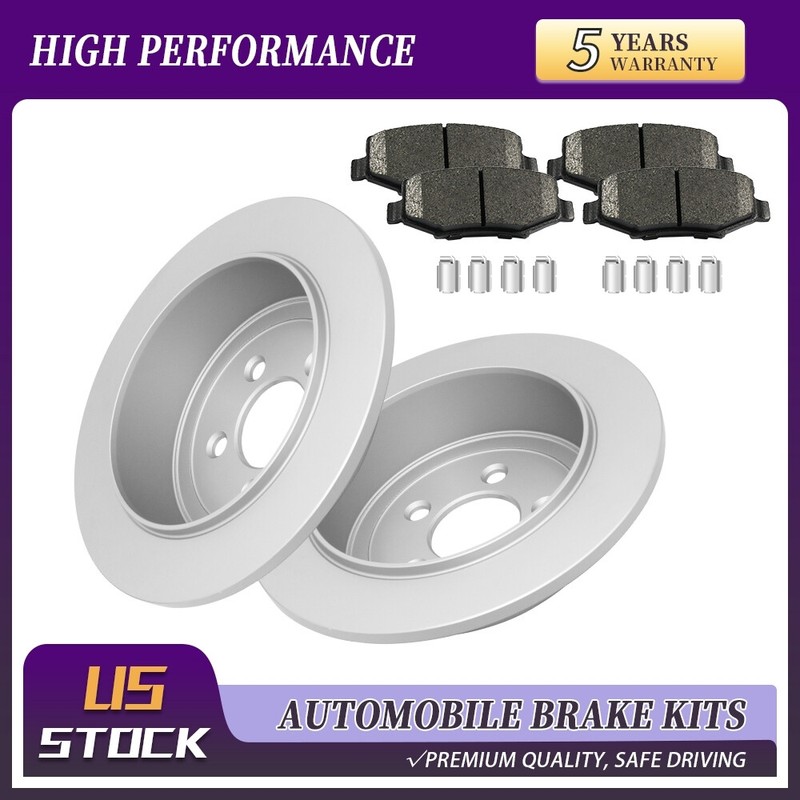 For 2007 – 2012 Jeep Liberty Dodge Nitro Rear Disc Rotors & Ceramic Brake Pads