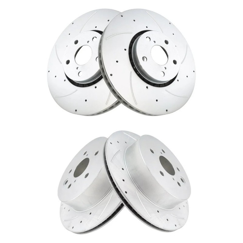 TRQ BRA13990 Disc Brake Rotors For Lexus GS350 2007-2011 Front Rear