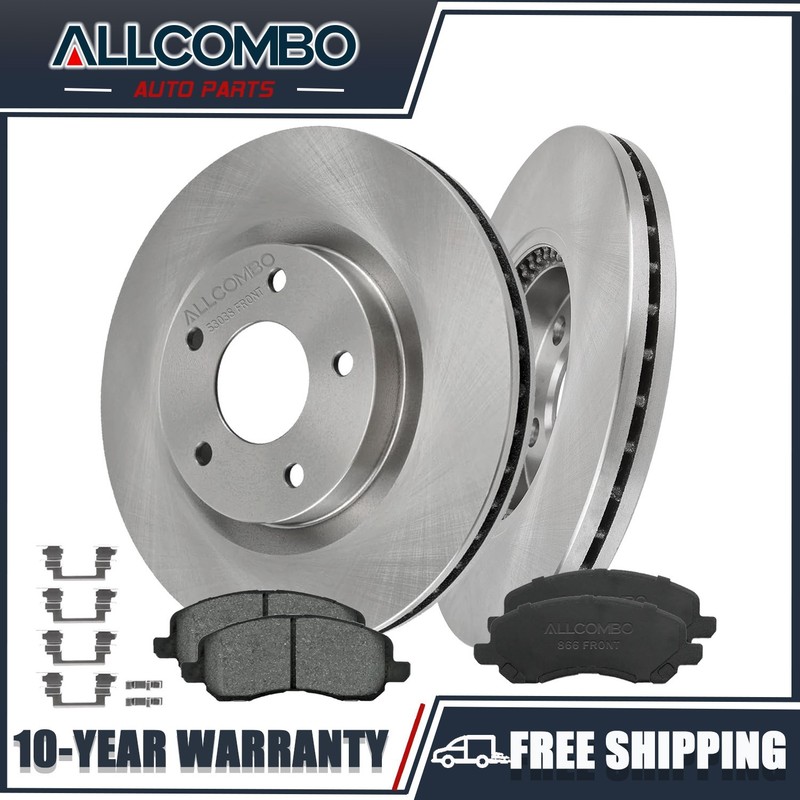 Front Disc Brake Rotors Ceramic Pads Kit for 2007 – 2010 Chrysler Sebring