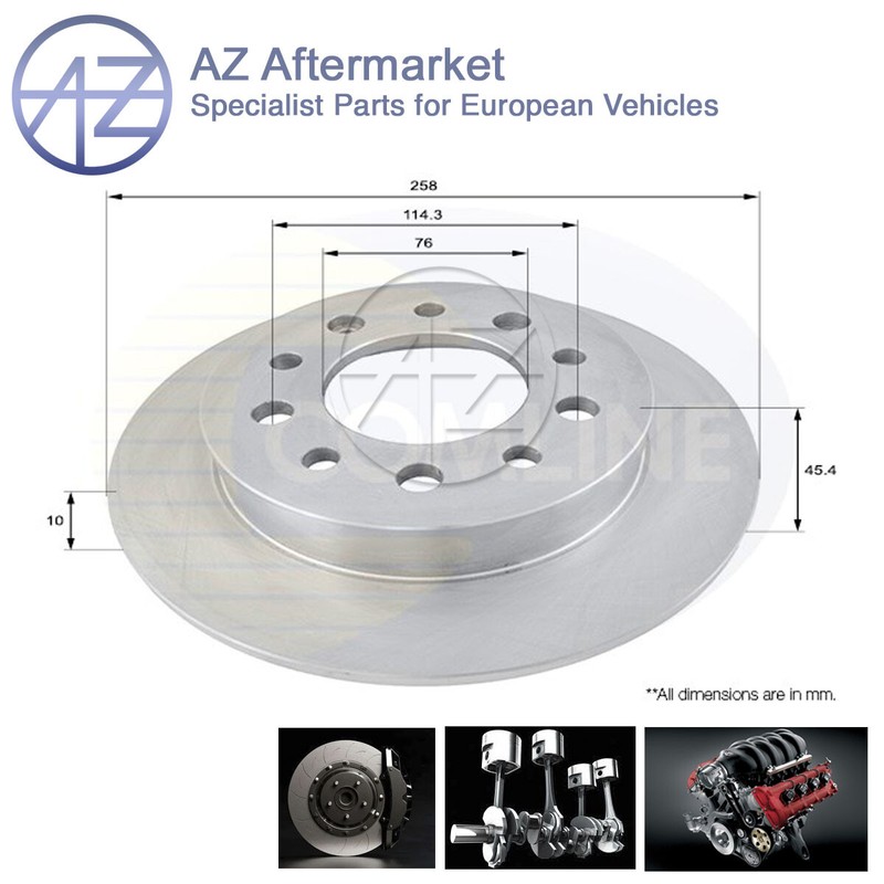Fits Hyundai Coupe 2001-2009 1.6 2.0 2.7 AZ Rear Brake Disc #1 584112C000