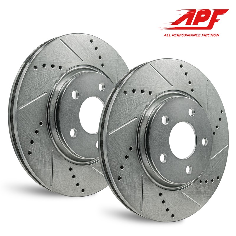 Front Zinc Drilled/Slot Brake Rotors for Chevrolet Camaro 1998-2002