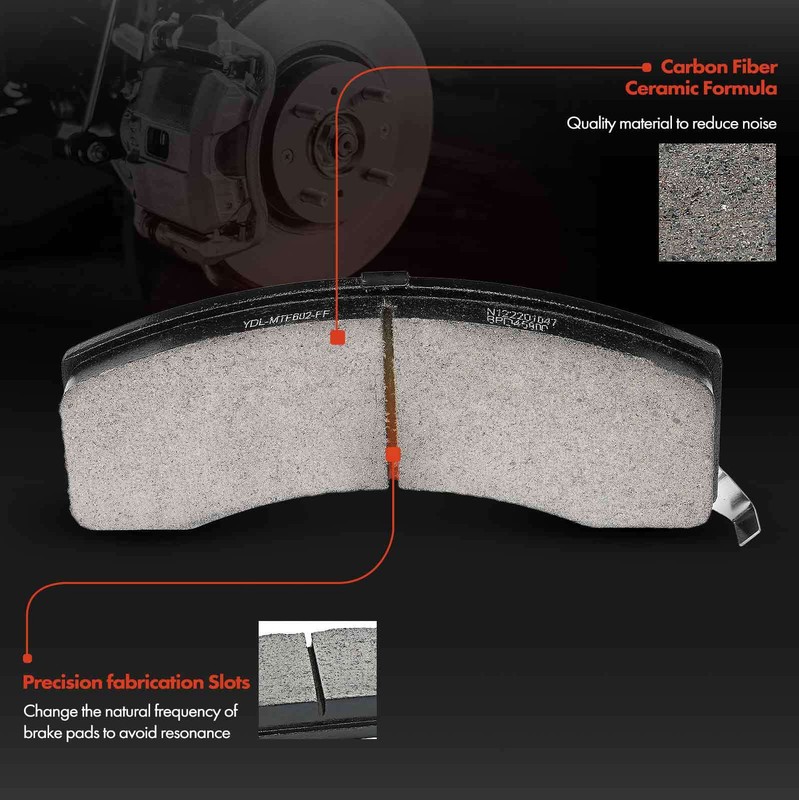 6pcs Front Brake Disc Rotor & Ceramic Brake Pad for Chevrolet GMC Dodge Ram 2500 gallery