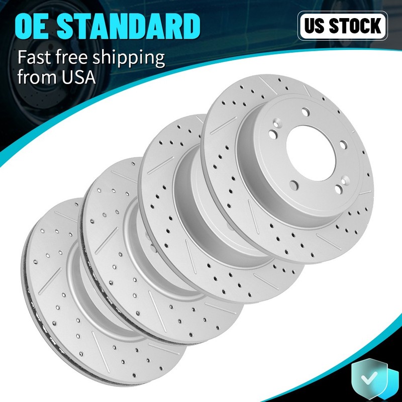 280mm Front 262mm Rear Brake Disc Rotors For Hyundai Elantra Kona Kia Forte Koup
