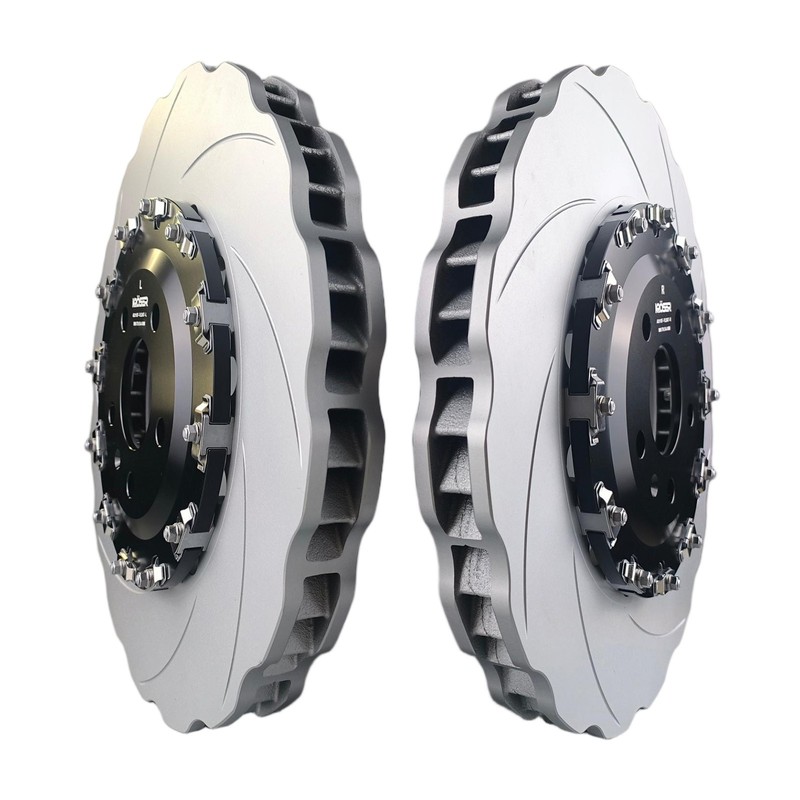Two-Piece Front Floating Slotted Brake Rotors For AUDI A7Quattro(14-18) S7 RS7 gallery