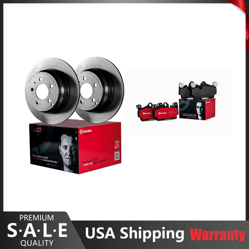 Brembo Rear Brake Kit Disc Rotors Ceramic Pads For Escape Fusion Lincoln MKC MKZ