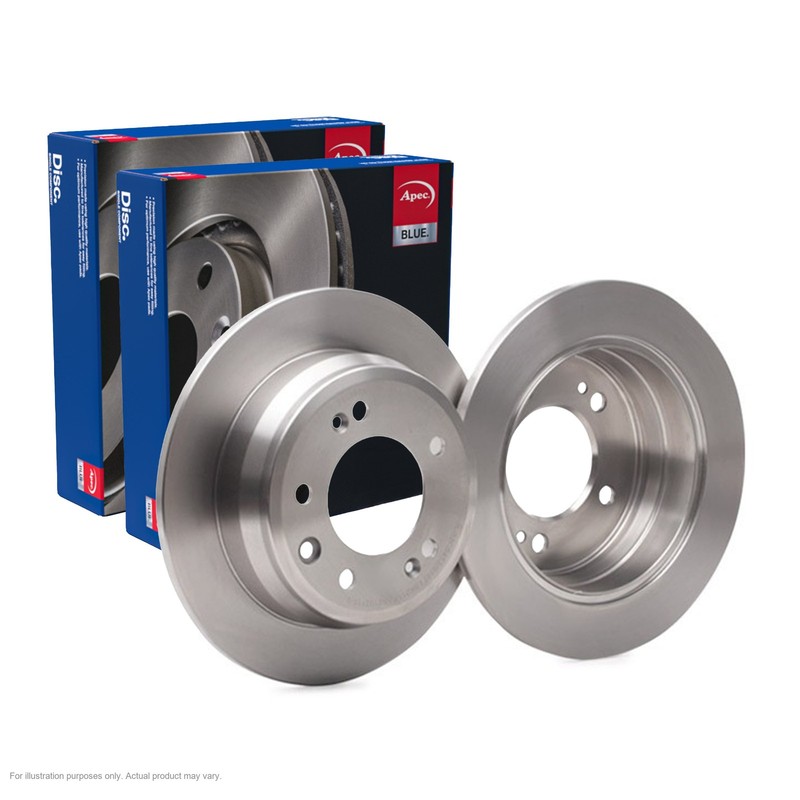 2x APEC Rear Brake Discs Fits KIA PRO CEE’D (ED) 1.4 2008-12 80kW/109HP/1396cc