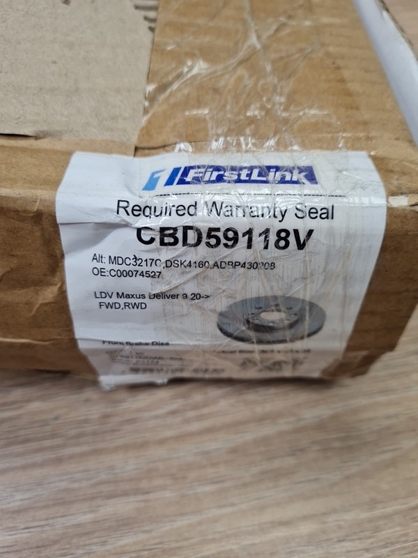 Single Front Brake Disc Maxus Deliver 9 2020-