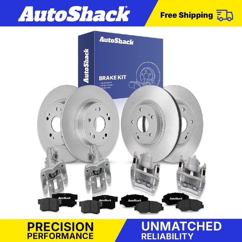 Front Rear Brake Rotors Ceramic Pads Calipers for Honda, Civic 2015, FWD L4 1.8L