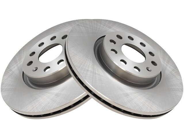 Front TRQ 2 Piece Brake Rotor Set Brake Rotor Set fits Audi TT 2008-2009 77VHWV