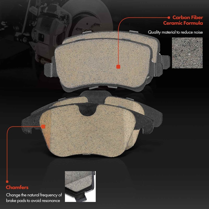 Front & Rear Side Disc Brake Rotors & Ceramic Brake Pads for Volvo S80 2016 FWD gallery