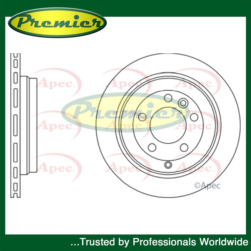 Premier Rear Brake Disc Fits Land Rover Discovery 2004-2010 2.7 D TD SDB000635