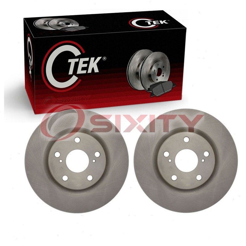 2 pc Centric Front Disc Brake Rotors for 2013-2018 Lexus ES300h Braking Tire xt