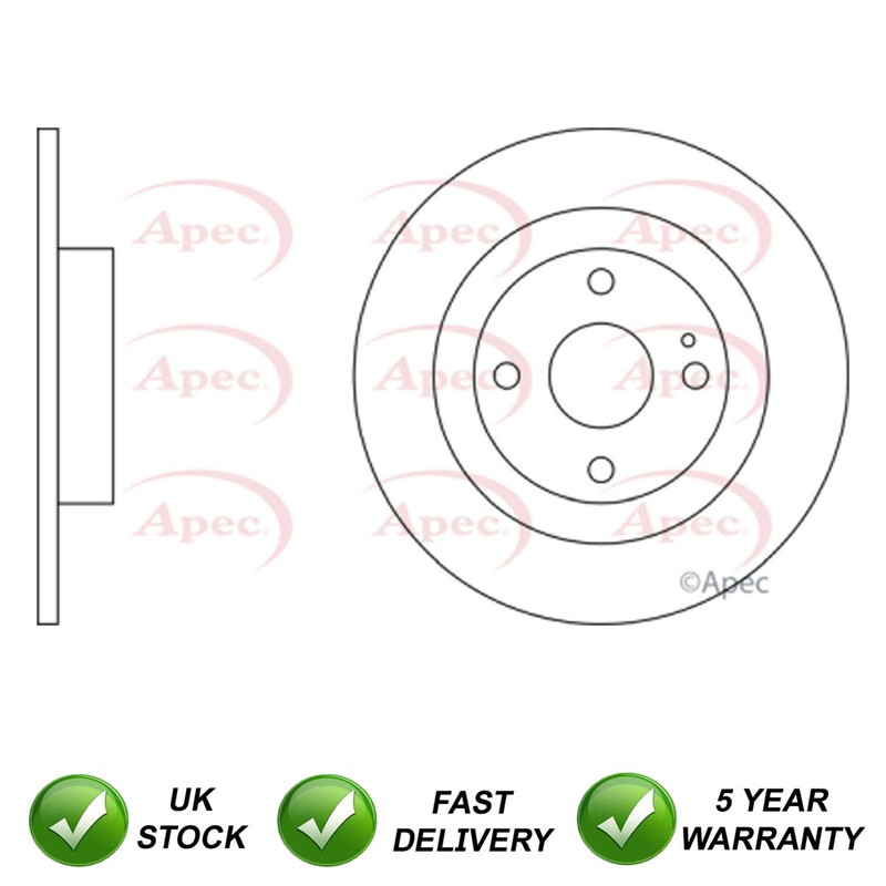 1x Brake Disc Rear SJR Fits Mazda 323 1998-2003 1.6 1.8 2.0 TD BJ3Y26251