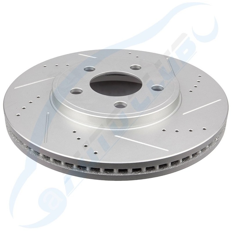 Front & Rear drilled Amd Slotted Brake Rotors Ceramic Pads For Crown Vic Marquis gallery
