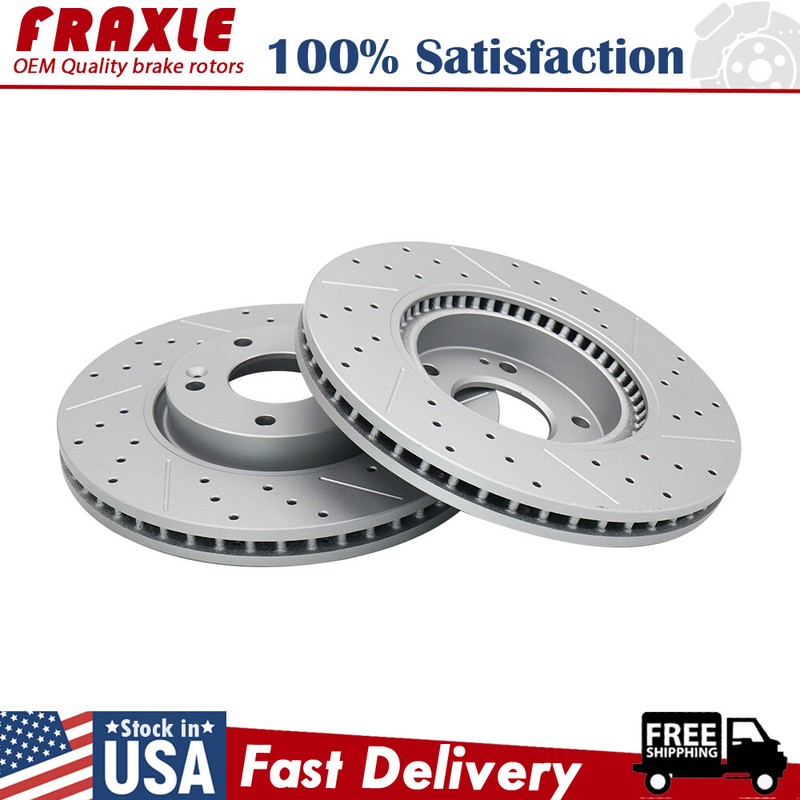 Front Drilled Brake Rotors For Sonata Tucson Forte Coupe Optima Sportage Rondo