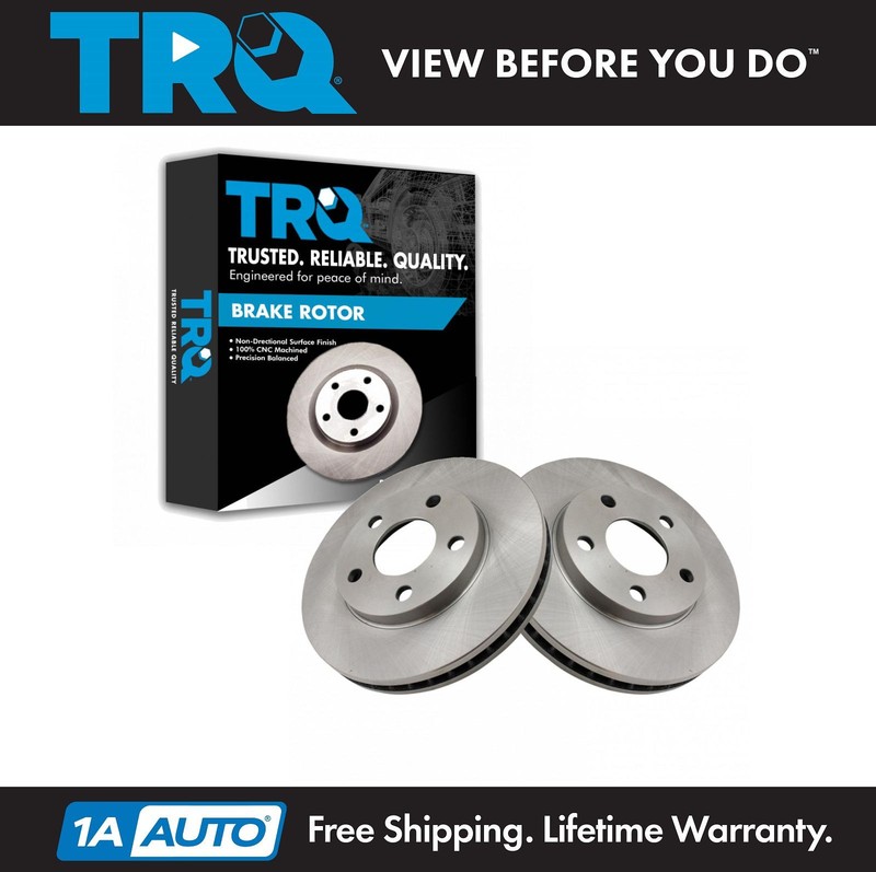 TRQ Brake Rotor Front Pair Set for Buick Cadillac Chevy Olds Pontiac NEW