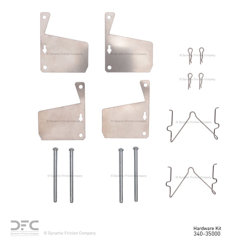 Dynamite Friction Disc Brake Hardware Kit for DMC 12, Plus 8, Capri 340-35000 gallery