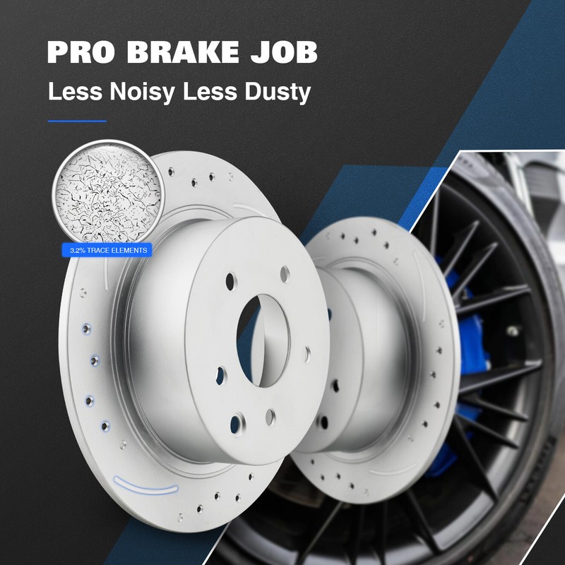 270mm Rear G-coated Brake Rotors Pads For Buick LaCrosse 2005/2006/2007-2009 gallery