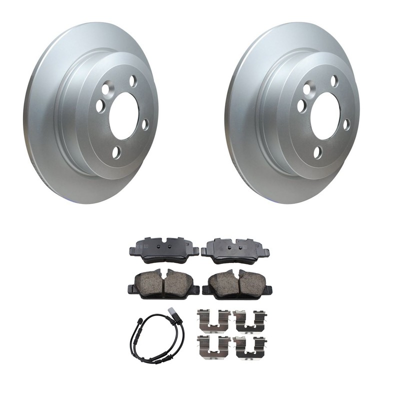 Hella Rear Rotors Akebono EURO Ceramic Disc Brake Pad Kit For F55 F56 R57 Cooper