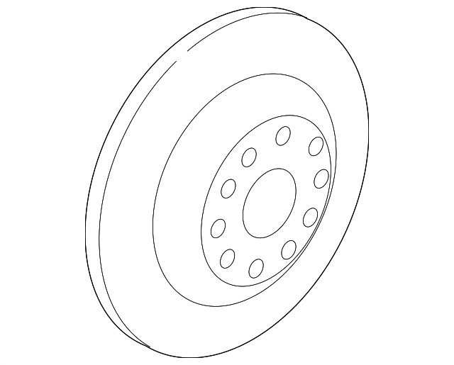 Genuine Volkswagen Disc Brake Rotor 3QF-615-601-A