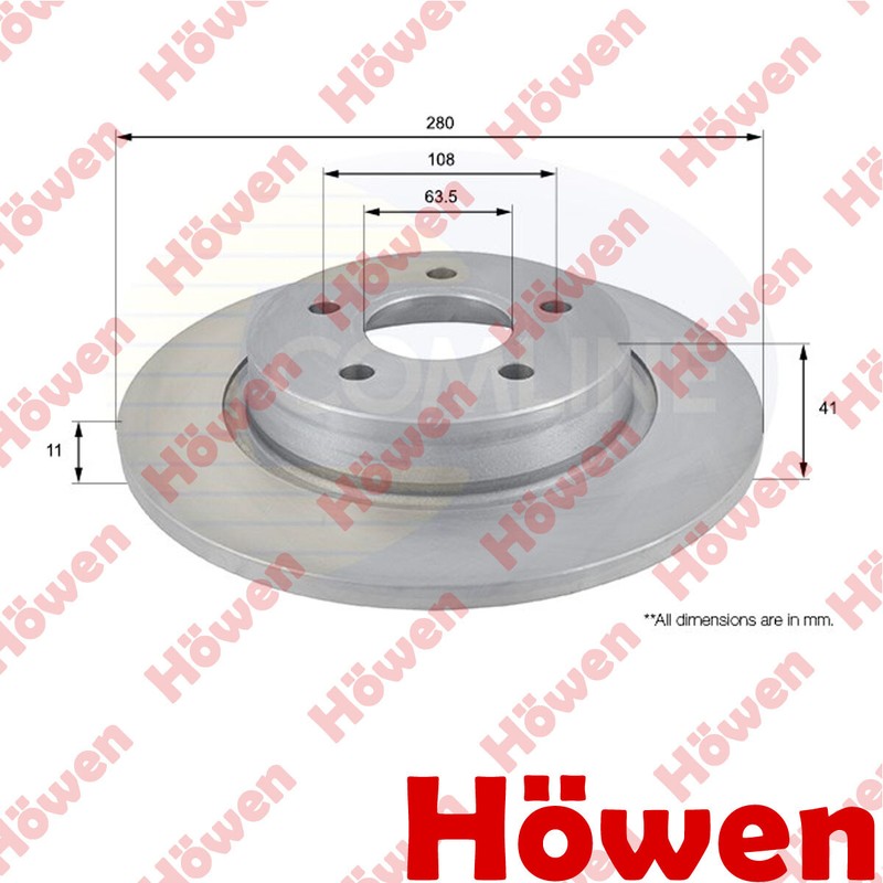 Fits Ford Focus C-Max Volvo V50 S40 C30 C70 V40 Brake Disc Front Rear Howen #1