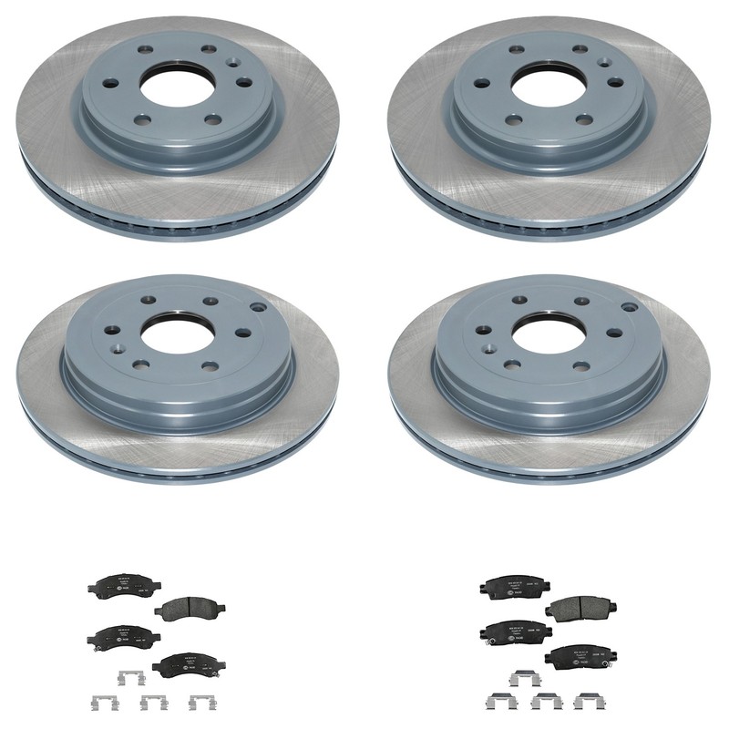 DuraGo Front Rear Rotors Hella Ceramic Brake Pad Kit for Acadia Enclave Traverse