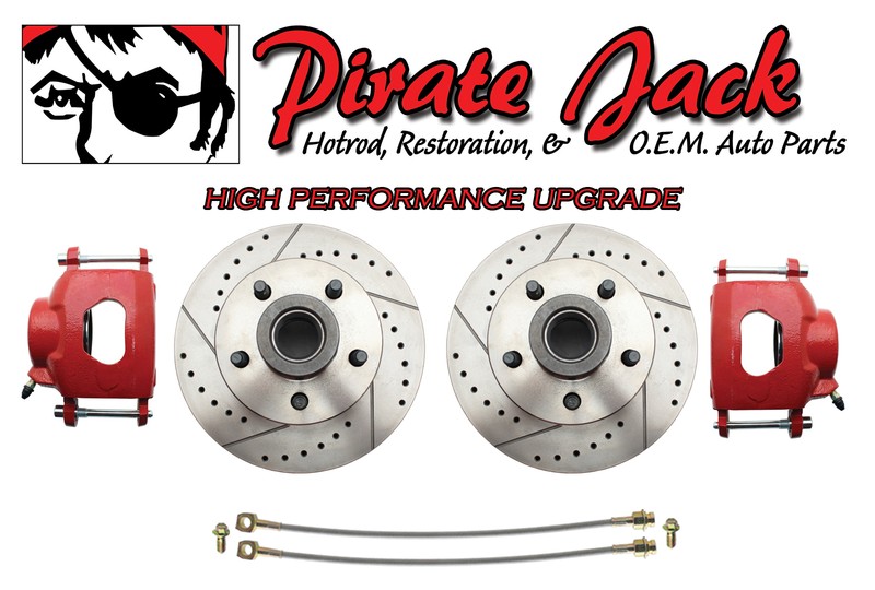 1965-68 Chevy Impala High Performance Disc Brake Kit, Red Powder Coated Calipers gallery