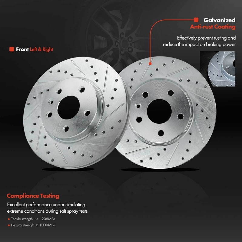 276 mm Front Drilled Brake Rotor for Chevrolet Cruze 2011-2019 Bolt EV 2017-2022 gallery
