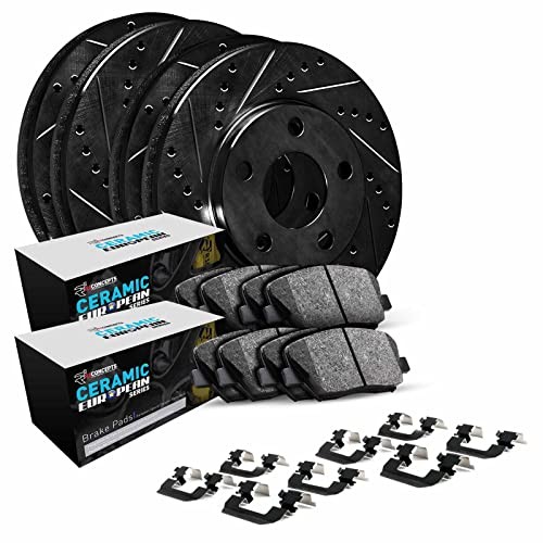 R1 Concepts Whth2 31037 R1 Brake Rotors D S Black W Euro Ceramic Pads gallery