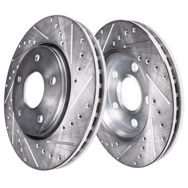 Front Rear Drilled Rotors Brake Pads for 2019 2020 2021 2022 Mercedes-Benz A220 gallery