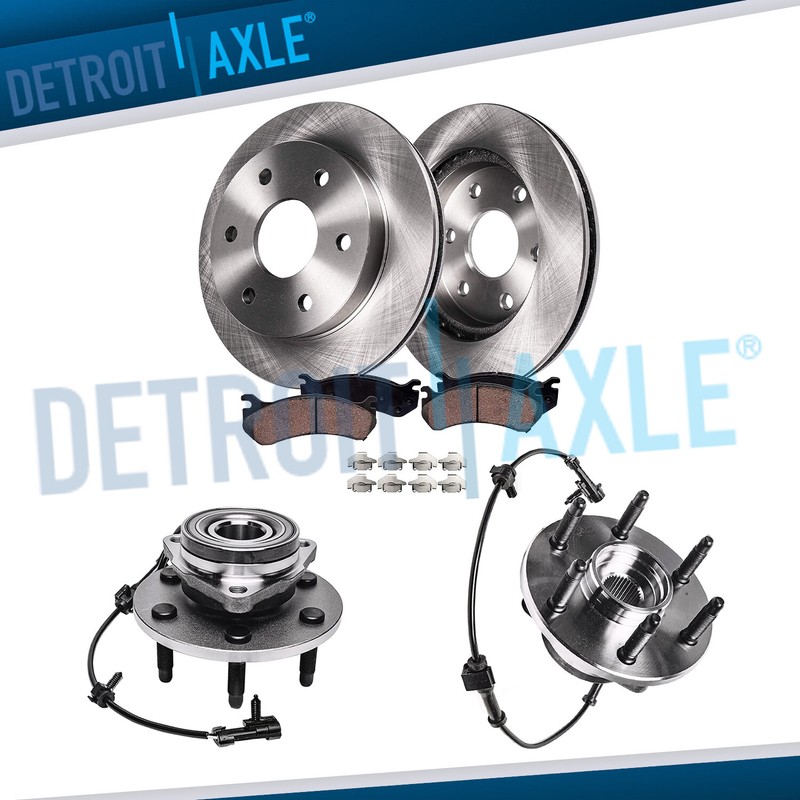 Front Wheel Bearing & Hub + 305mm Rotor for Silverado Sierra Avalanche 1500 4WD