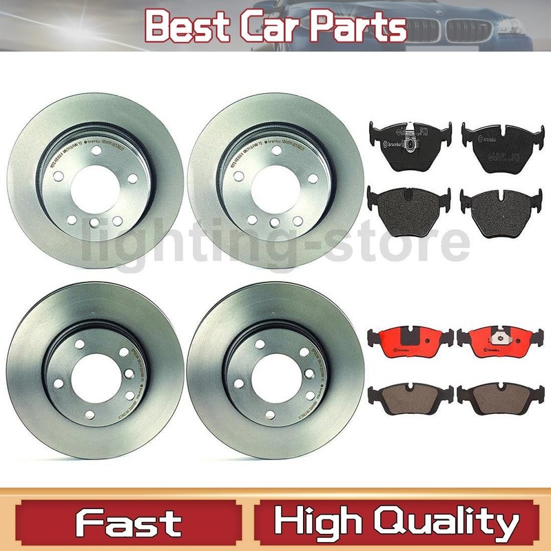 Front+Rear Brake Pads and Disc Rotors full set Fits BMW 318i 1.8L 1.9L