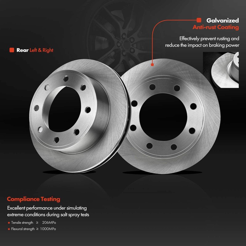 Disc Rotor & Brake Pads + Caliper for Ford Excursion 00-05 F-250 Super Duty Rear gallery