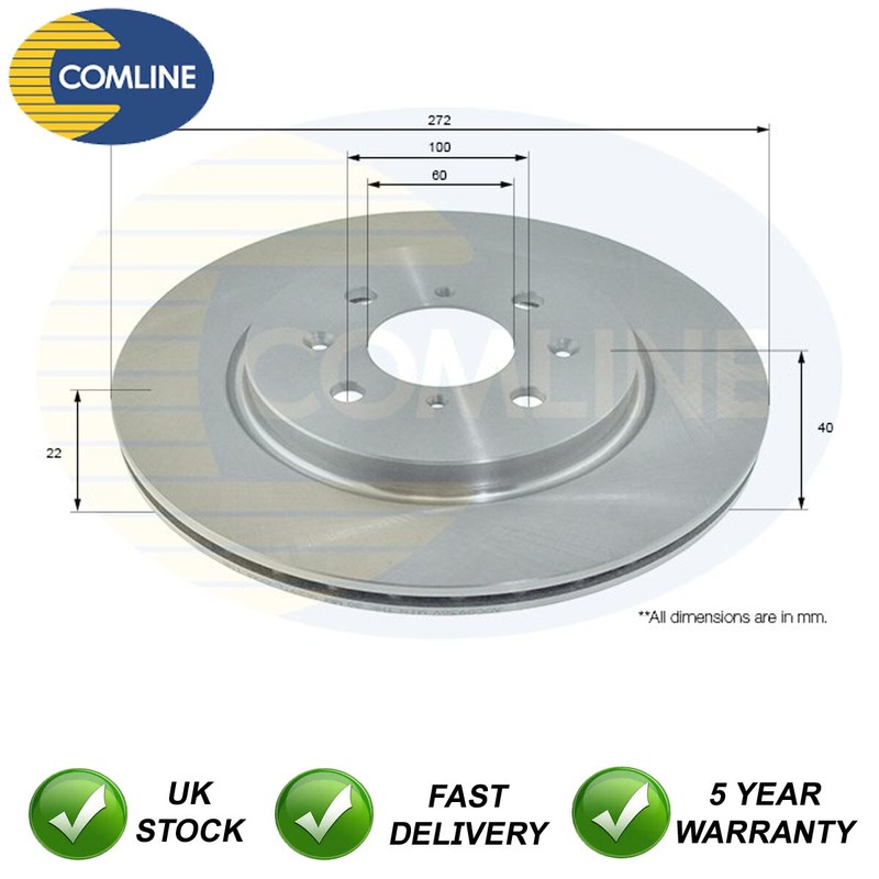 Brake Disc Front Comline Fits Suzuki Swift 2010- 1.2 DDiS + Other Models #3