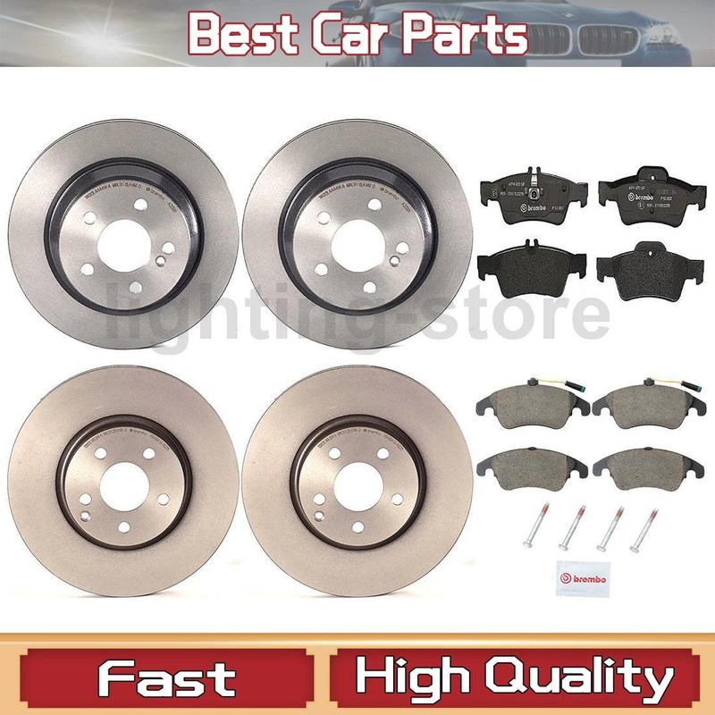 Front+Rear Brake Pads and Disc Rotors full set Fits 2010 Mercedes-Benz E350