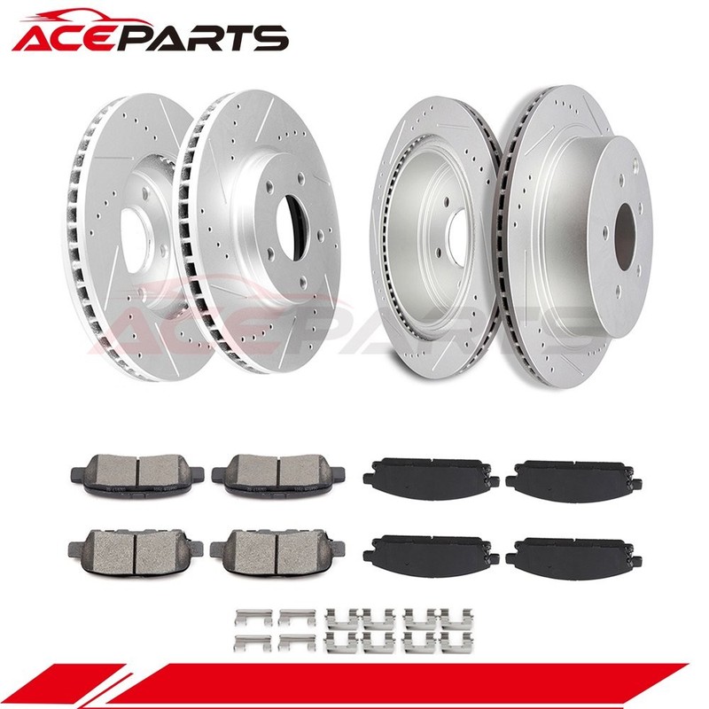 For Nissan QUEST 2004-2009 2011-17 FRONT + REAR BRAKE PADS AND ROTORS DISCS KIT