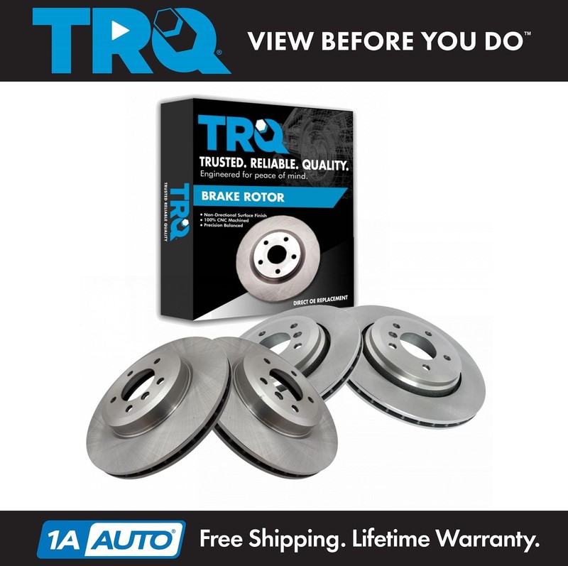 TRQ Front & Rear Brake Rotors Set For 2001-2006 BMW 330Ci 2001-2005 330i 330xi