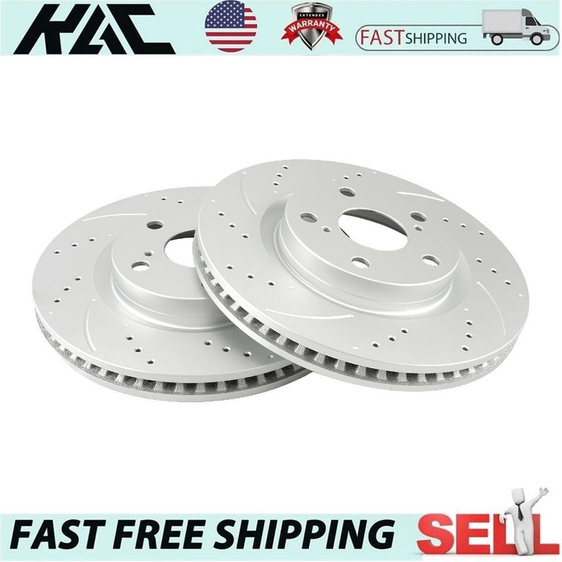 11.66in Front Drilled & Slotted Brake Rotors for 2013-2015 Toyota RAV4 S31434X2