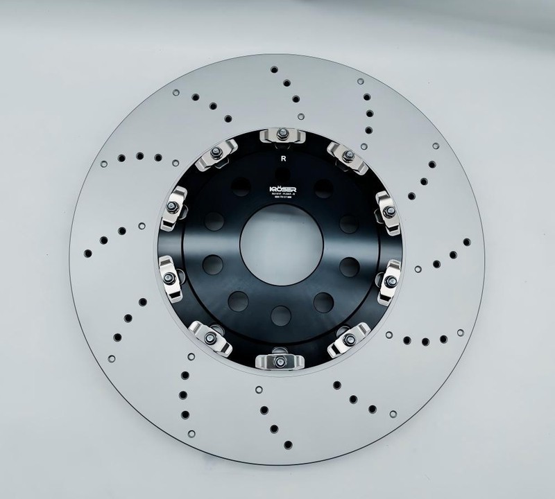 Two-Pieces Front Drilled Floating Brake Discs Rotor 340mm For Audi VW 2015-2024 gallery