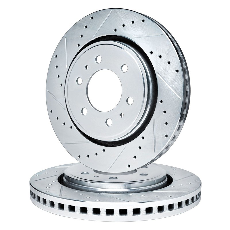 For Chevy Trailblazer 06-09 R1 Concepts Drilled & Slotted Front Brake Rotor Set gallery