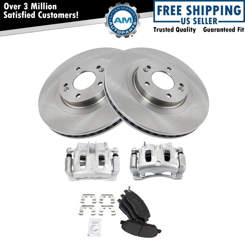 Brake Pad & Rotor Kit Semi-Metallic Fits 2013-2016 Hyundai Santa Fe