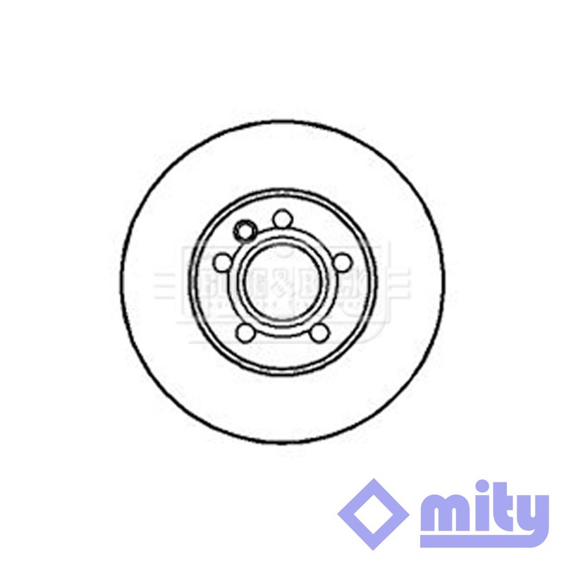 Fits Ford Galaxy VW Sharan Seat Alhambra 1x Brake Disc Front Mity 95WX1125BC