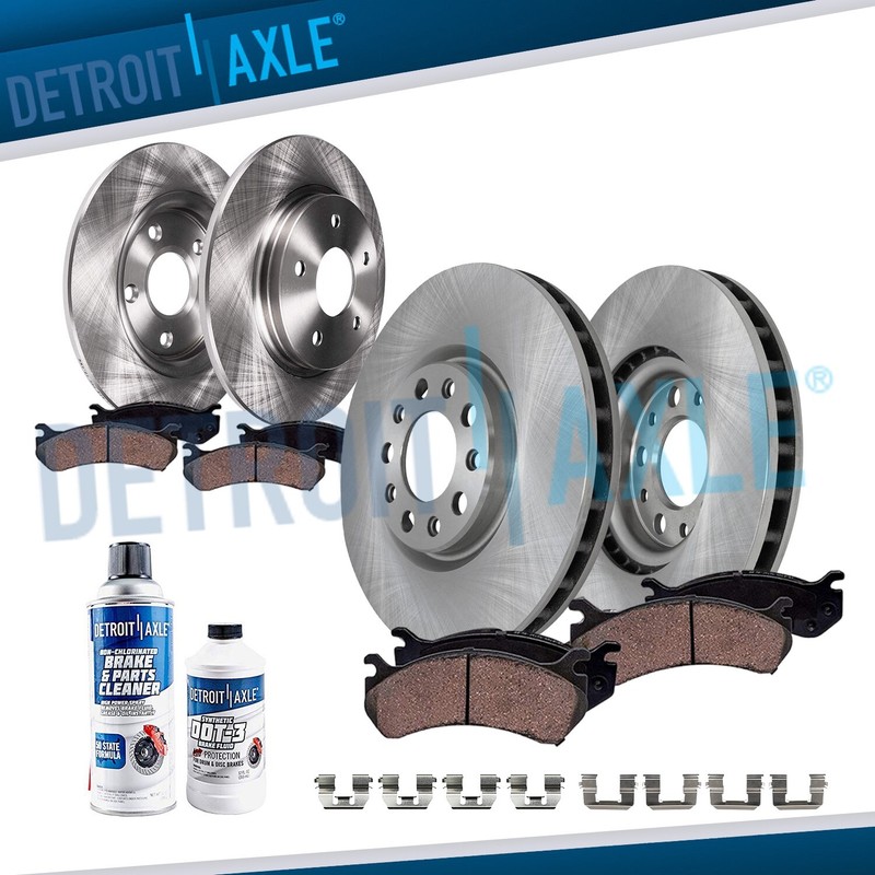 10pc Front Rear Brake Rotors and Ceramic Brake Pads for 2017 2018 Chevy Malibu