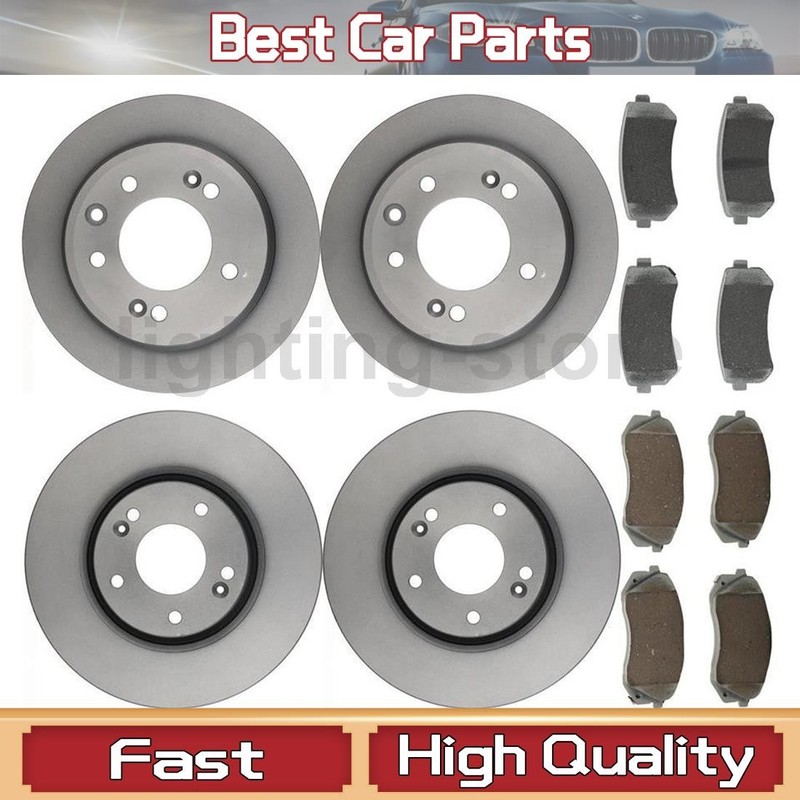 Front+Rear Brake Pads and Disc Rotors full set Fits Hyundai Tucson 2.4L 2.0L