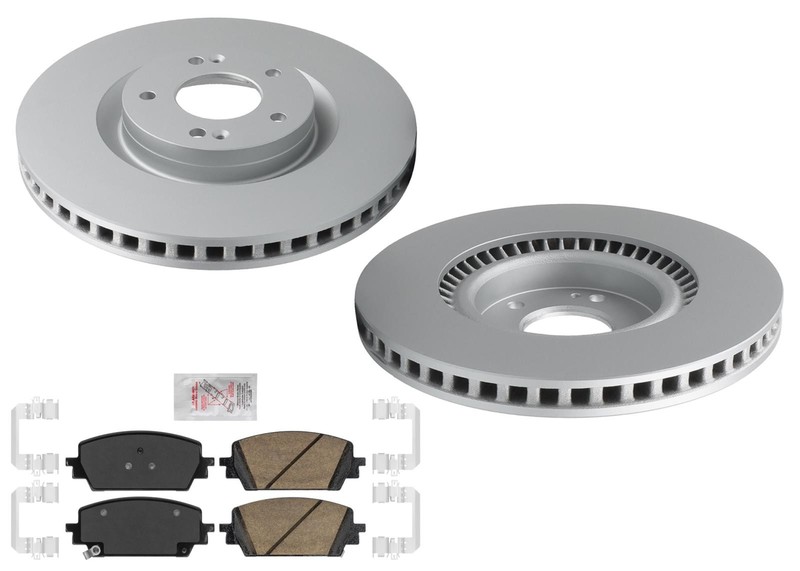 F GEO Coated Disc Brake Rotors Disc Brake Pads for Hyundai Santa Fe Hybrid 21-23
