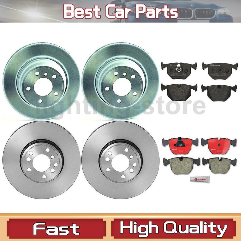 Front Rear Disc Brake Pad Set Disc Brake Rotor 6PCS Brembo for BMW X5 2004~2006